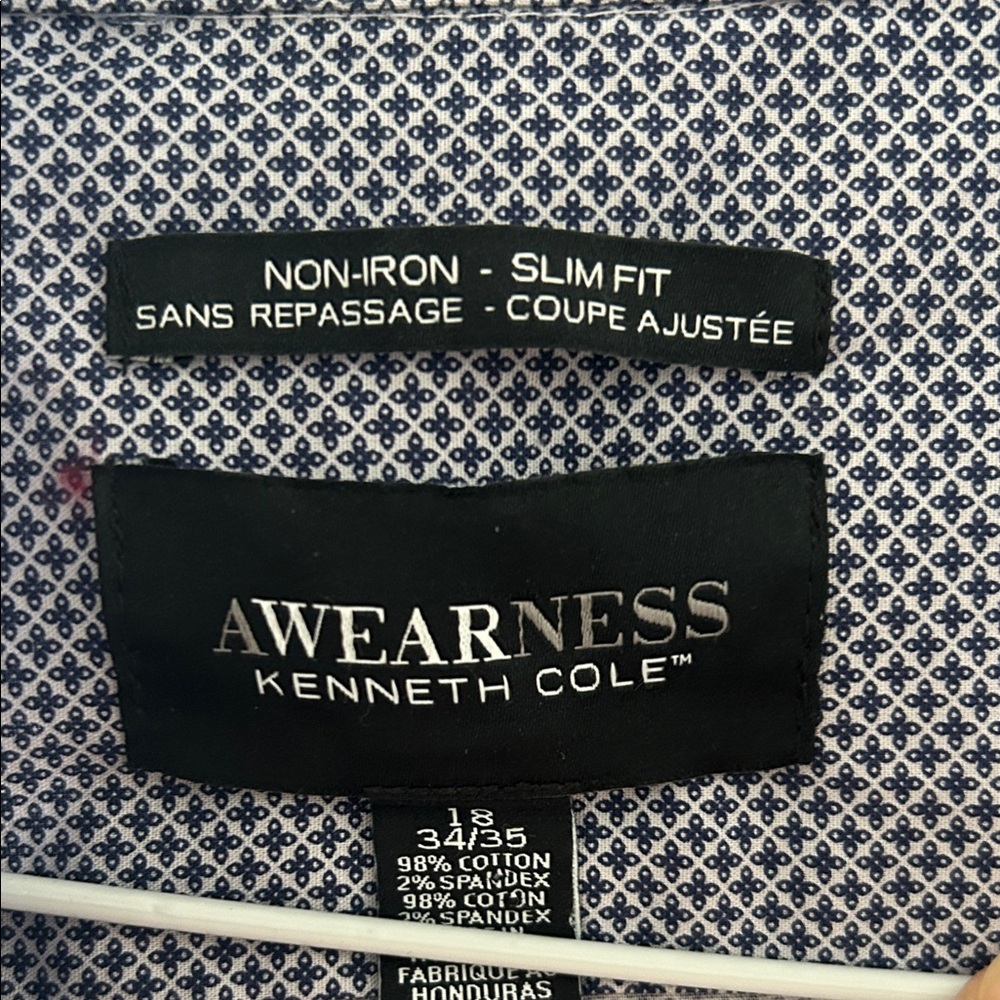 Kenneth Cole AWEARNESS Non-Iron Slim Fit Shirt
